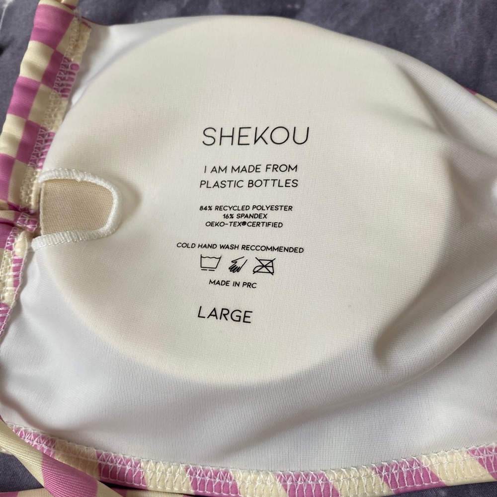 NWT Shekou Checkered Bikini Size L - Picture 4 of 5